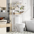 Simple Trending 3 Tier Over The Toilet Storage Rack, Metal Bathroom Shelf, Bathroom Stand Organizer Space Saver with Paper Holde