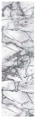 SAFAVIEH Craft Collection Accent Rug - 27 x 5, Grey & Green, Modern Abstract Design, Non-Shedding & Easy Care, Ideal for High 