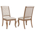 Coaster Home Furnishings Brockway Upholstered Dining Chair Barley Brown (Set of 2)