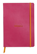 Rhodia 117412C - Raspberry Soft Notebook - A5 - Lined - 160 Pages - Ivory Clairefontaine Paper 90 G/M - Bookmark, Elastic Closur