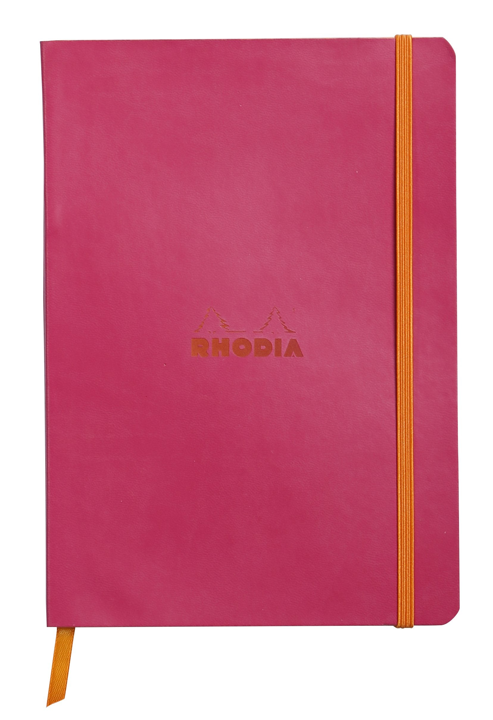 Rhodia 117412C - Raspberry Soft Notebook - A5 - Lined - 160 Pages - Ivory Clairefontaine Paper 90 G/M - Bookmark, Elastic Closur