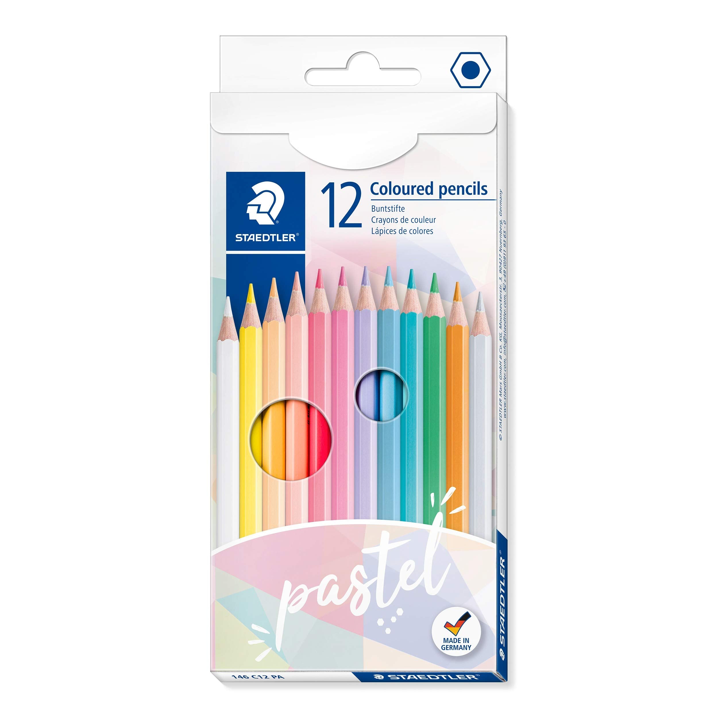Staedtler 146 C12 Pa Pastel Coloured Pencils, Pack Of 12 Colours