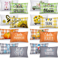 Tatuo 16 Set Seasonal Pillow Covers Holiday Pillow Covers Winter Spring Valentine Gnome Flower Decorative Pillows Cases Farmhous