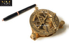 RedSkyTrader Ectoria Sundial Compass - 3 Brass with Wood Box, Gold