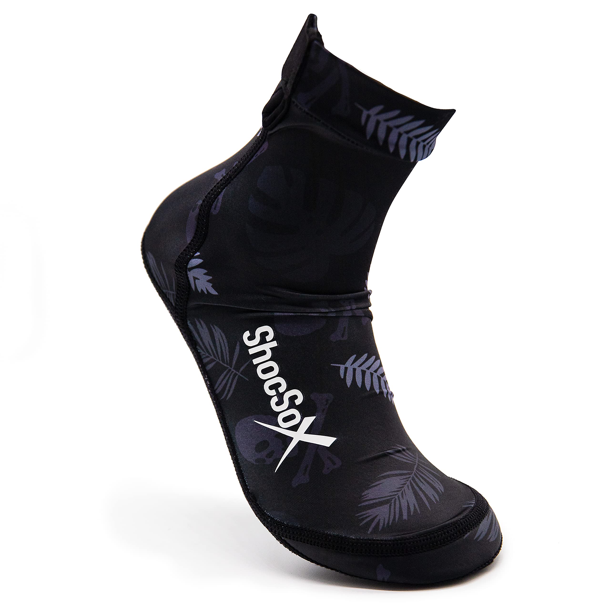 Beach Volleyball Socks - Sand Soccer Socks - Socks For All Sand Activities (Black Aloha, X-Large)