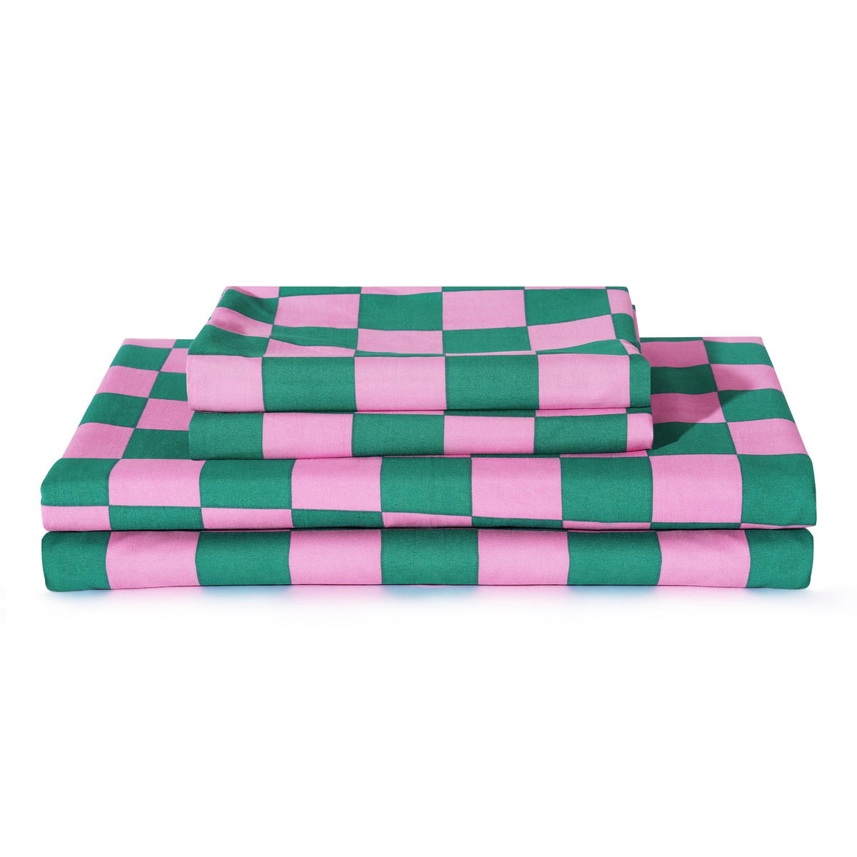 Bed Sheet Set 3 Pieces -Twin Size-Soft Durable Microfiber Bedding Sheet Set,Deep Pocket,Stain,Fade & Wrinkle Resistant (Plaid Pi