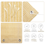 Abosun Outdoor Sun Shade Cloth, 8' X 8', Pergola, Deck, And Backyard Patio Sunshade With Uv Protection, Heat Resistant Hdpe Material, Reinforced Grommets (8X8 Ft, Wheat)