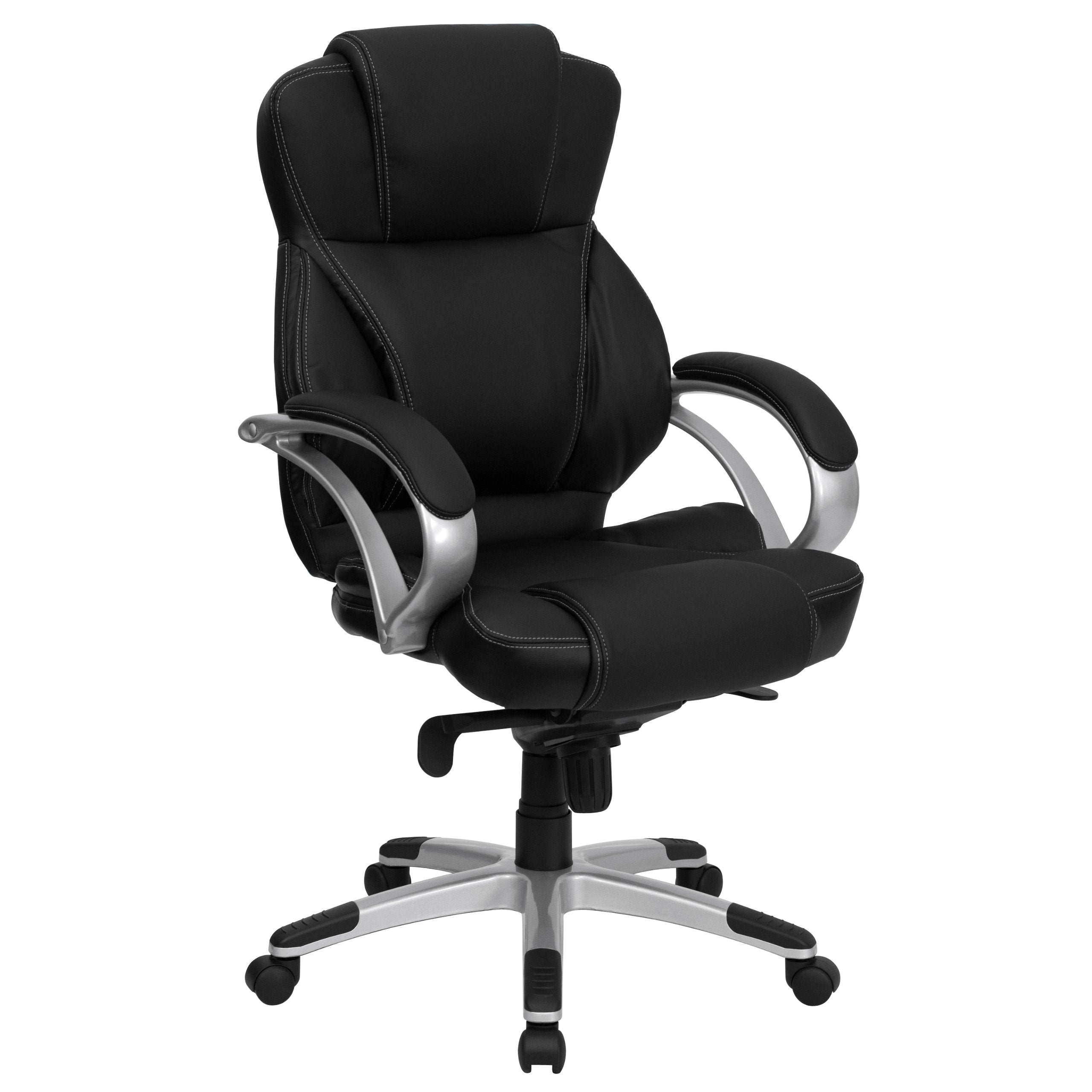 Flash Furniture Hawkins High Back Black Leathersoft Contemporary Executive Swivel Ergonomic Office Chair