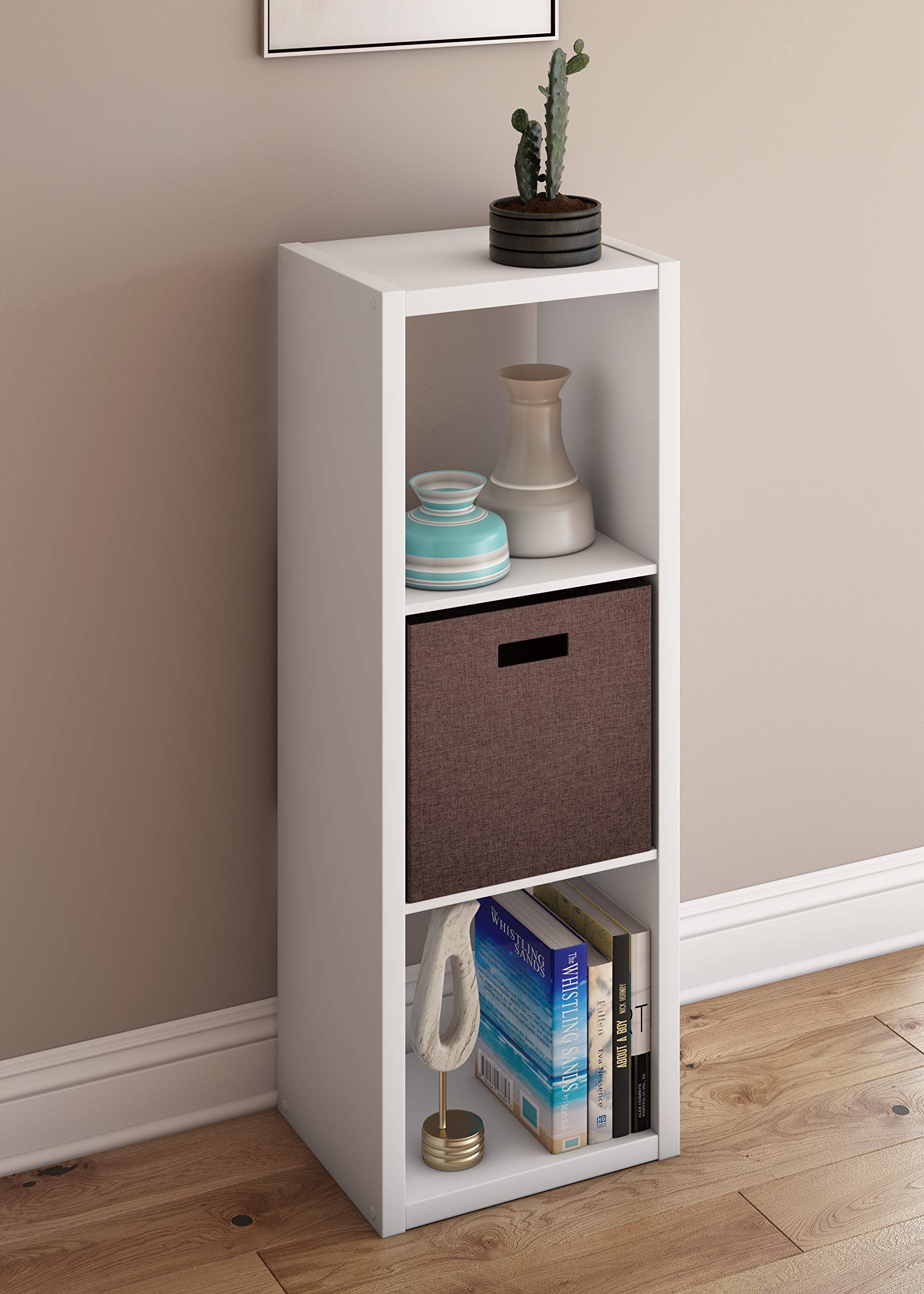 Closetmaid 4542 Decorative Open Back 3-Cube Storage Organizer, White