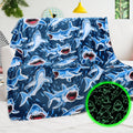 Bororo Shark Blanket Glow In The Dark Blanket Shark Gifts Cozy Blanket Shark Toys Birthday Gifts For Kids Boys 60X80 Inch