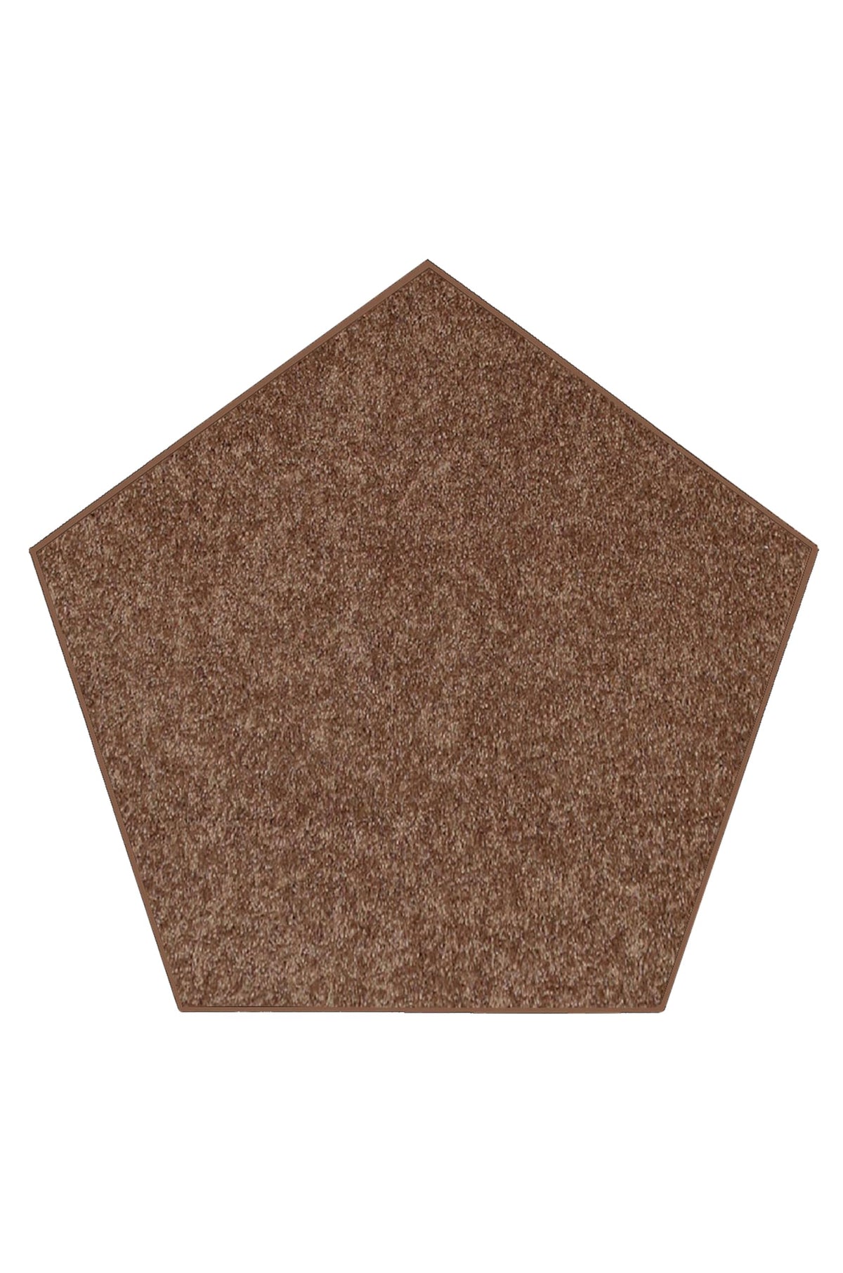 Pet Friendly Solid Color Area Rugs Brown - 10' Pentagon, Indoor, Stain & Fade Resistant, Perfect for Living Room, Bedroom, Dinin