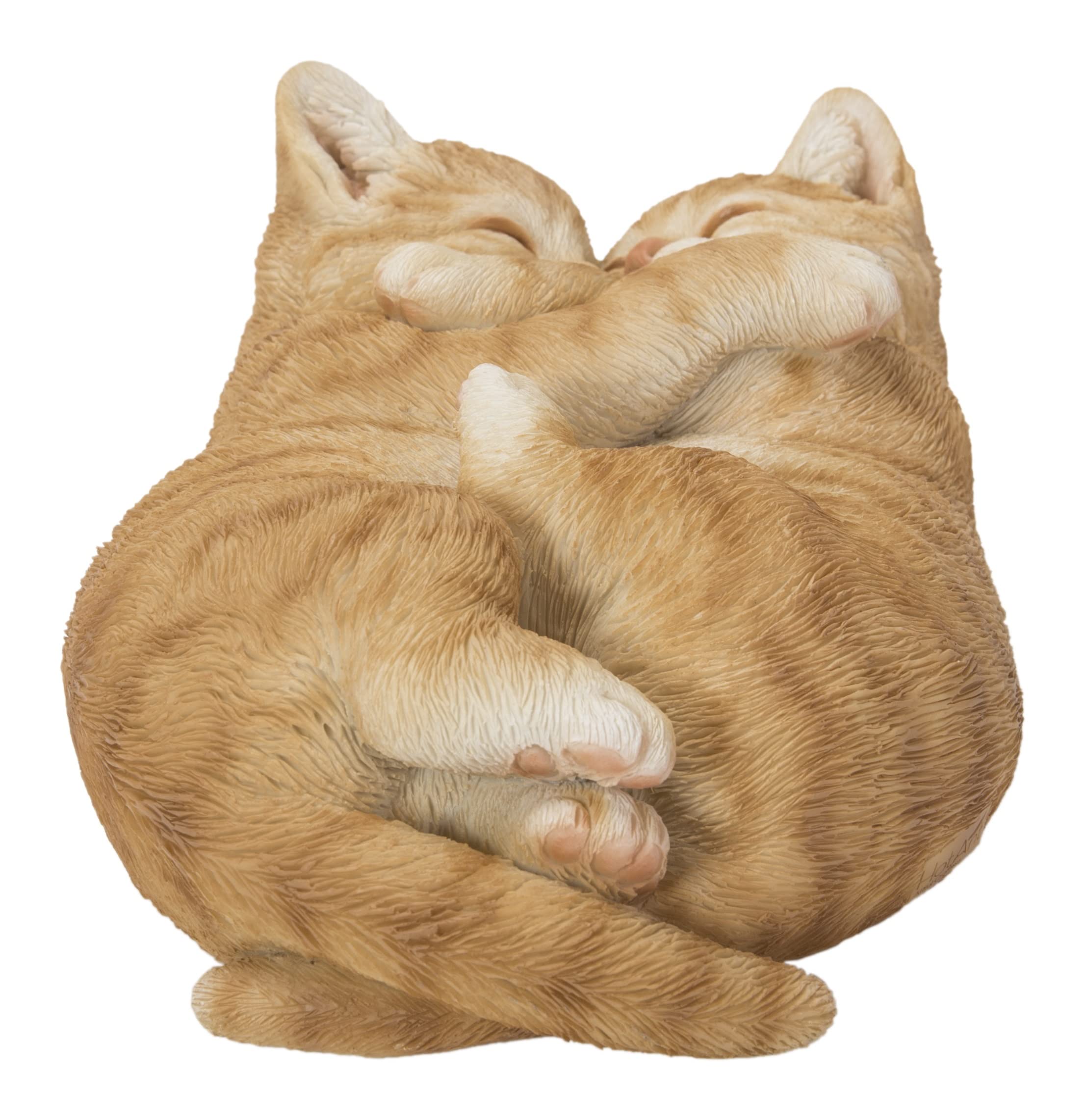 Hi-Line Gift Sleeping Couple Cats - Orange