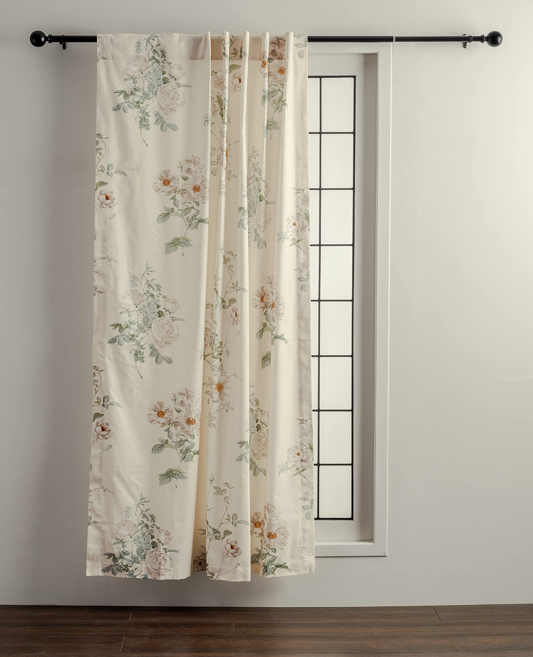 Maison D' Hermine 100% Cotton Curtain - 50'X124' Dove Grey Decorative Curtain - Aesthetic Curtains For Farmhouse, Kitchen & Be