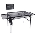 Nice C Folding Grill Table, Tailgate Table, Camping Table, Grill Table, Outdoor Grill Table, Grill Tables For Outside, Grilling Table For Outdoor Grill, Adjustable Height&Width, Mesh Net, Carry Handle