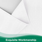 Biscaynebay Wrap Around Bed Skirts For Full & Full Xl Beds 11' Short Drop, White Adjustable Elastic Dust Ruffles Easy Fit Wrinkle Resistant Silky Luxurious Fabric Machine Washable