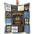 Vxdrzgt 60Th Blanket 60 X 50 Inch, 60Th Birthday Gifts For Men, 60 Year Old Birthday Gifts For Men, Gifts For 60 Year Old Man, 1