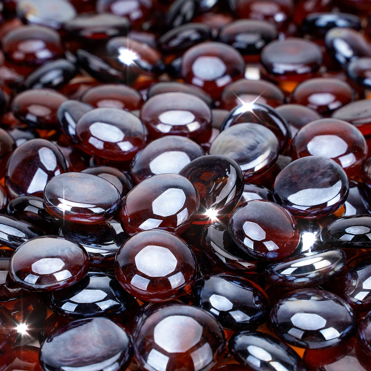 Stanbroil 10-Pound Fire Glass Beads - 1/2 Inch Luster Fire Glass Drops For Fireplace Fire Pit  Gas Log Sets  Landscaping  Fish T