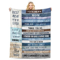 Gifts For Mom, Anniversary Birthday Gifts For Mom, Blanket To Mom From Daughter Son, Presents For Mother'S Day,Christmas, Valent