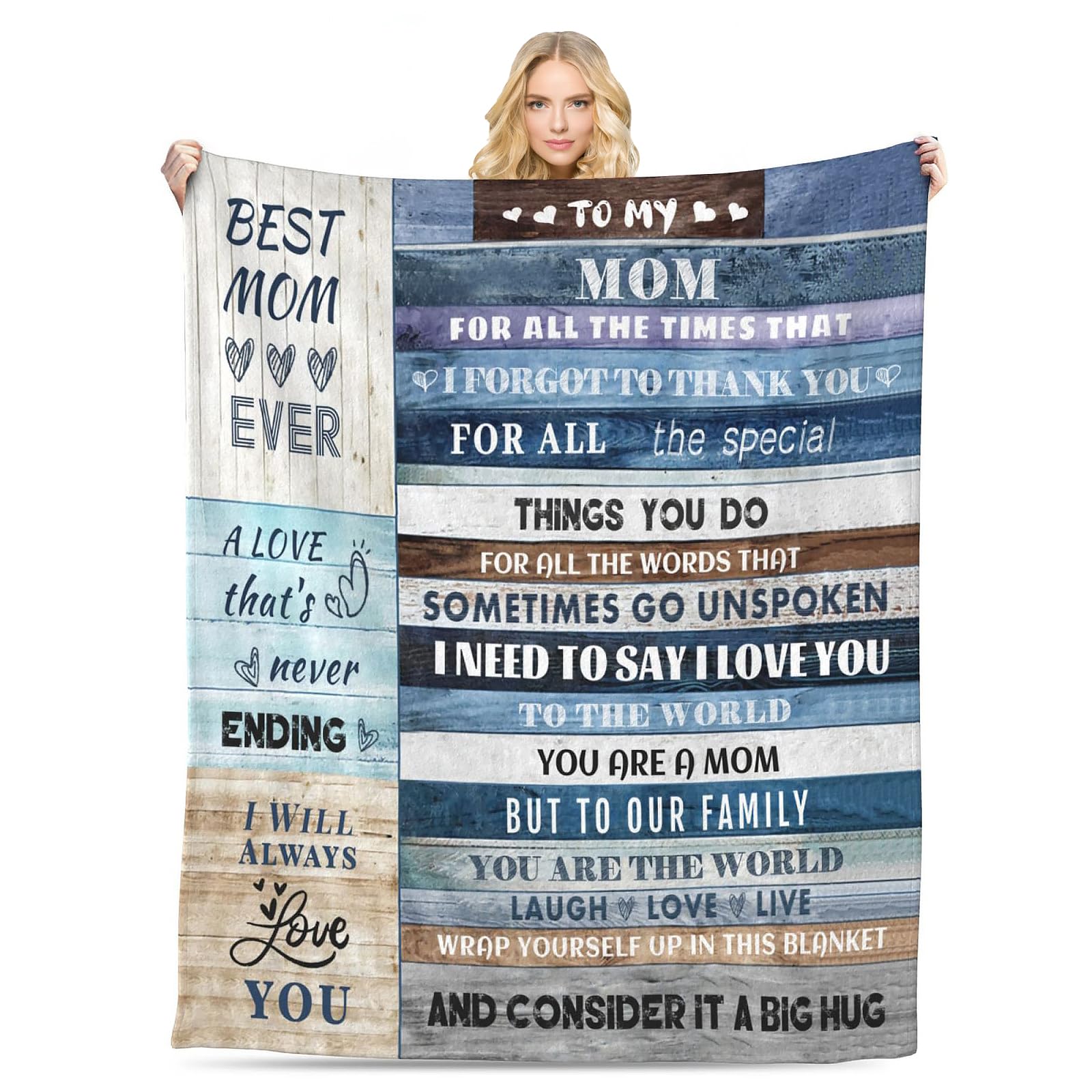 Gifts For Mom, Anniversary Birthday Gifts For Mom, Blanket To Mom From Daughter Son, Presents For Mother'S Day,Christmas, Valent