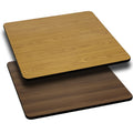 2 Pk. 36 Square Table Top with Natural or Walnut Reversible Laminate Top