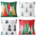Tingtio Christmas Pillow Covers 18X18 Set Of 4 Soft Christmas Tree Cushion Covers Christmas Decorations Winter Holiday Decor Thr
