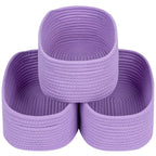 CubesLand Baby Girls Organizer Storage Basket Cubes Bins for Nursery,Small Purple Basket Organizing Cute Baskets Dog Toy Basket,