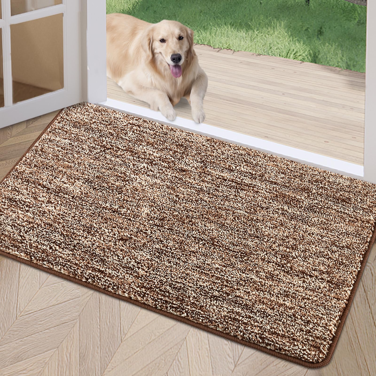Refetone Indoor Doormat, Front Door Mat 32'X40' Absorbent Rubber Backing Non Slip Door Mats, Washable Low-Profile Inside Floor