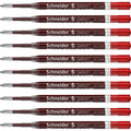 Schneider Gelion+ Gel Ink Cartridges, 0.7 Mm, Iso Format G2, Red Ink, Box Of 10 Refills (103902)
