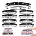Wuher 8Pcs Bed Sheet Organizer Bands Sheets Labels For Elastic Bedding Linen Closet Storage Foldable Sheet Set Organizer Sheet K