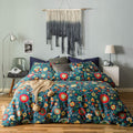 Susybao Flower Duvet Cover King 100% Cotton Plant Floral Duvet Cover Set 3 Pieces 1 Colorful Sunflowers Patterned Duvet Cover Wi