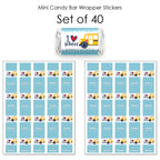 Big Dot Of Happiness Back To School - Mini Candy Bar Wrapper Stickers - First Day Of School Classroom Decorations Small Favors -