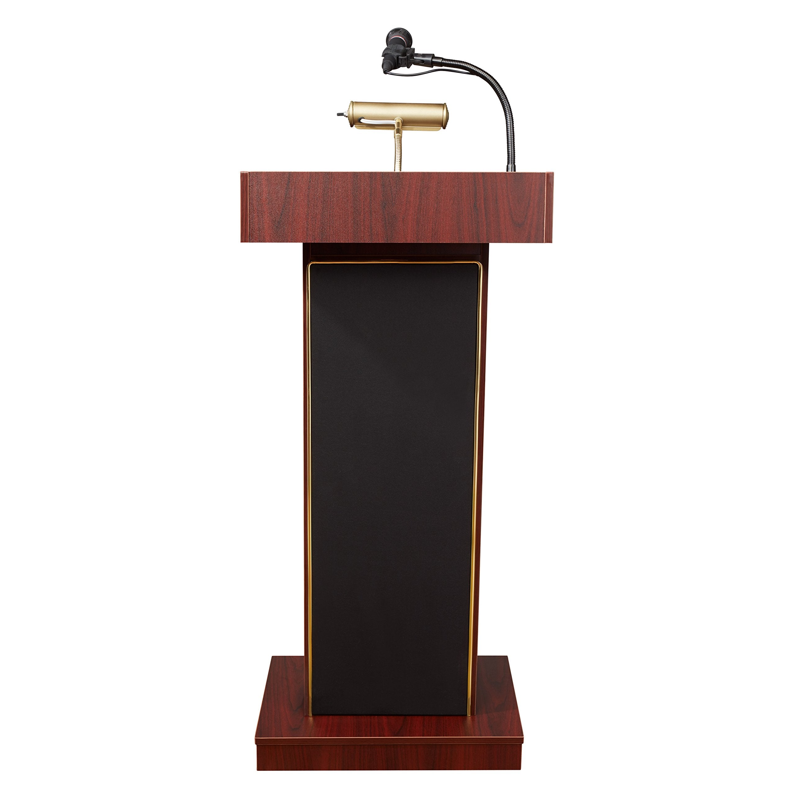 Oklahoma Sound 800X-My Orator Floor Sound Lectern, 22' Width X 46' Height X 17' Depth, Mahogany