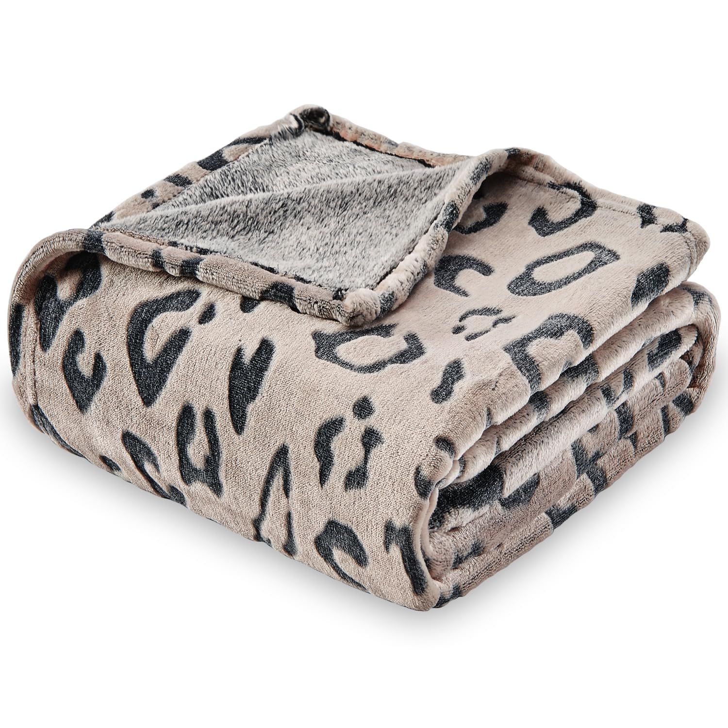 Sochow Three-Dimensional Leopard Print Flannel Fleece Throw Blanket, Lightweight Super Soft Cozy Plush Blanket For Couch Bed, 60