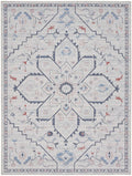 HomeRoots 533069 8 x 10 ft. Oriental Power Loom Washable Area Rug Ivory & Blue