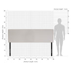 Furinno Roanne Plain Headboard, King, Fog