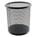 Ruiling 1-Pack Mesh Pen Holder Round Shape Pencil Container Multipurpose Metal Hollow Out Desktop Storage Organizer For Student