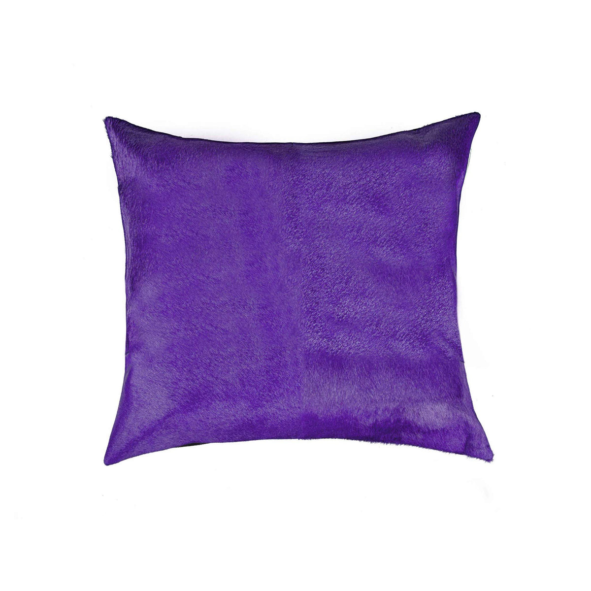 HomeRoots Cowhide, Microsuede, Polyfill 18' X 18' Purple Cowhide Pillow