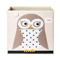 3 Sprouts Toy Storage Organizer: Toy Box Cube Organizer for Playroom, Nursery - Foldable Storage Bin - Owl