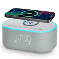 Odokee Wireless Charging Alarm Clock Radio: Qi Certified Fast Wireless Charger for iPhone Samsung - 10W Stereo Bluetooth Speaker