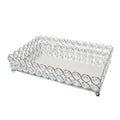 Elegant Designs Hg1010-Chr Elipse Crystal Decorative Mirrored Jewelry Or Makeup Cosmetic Perfume Vanity Organizer Tray, Chrome