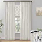 Shineland 90 Inch Curtains Long,Extra Wide Blackout Thick Linen Pinch Pleated Black Block Out Farmhouse Curtains For Living Room Bedroom 2 Panels Set