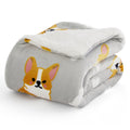 Bedsure Gentlesoft Corgi Blanket for Dog Lovers, Thick Warm Sherpa Throw Corgi Gifts for Women, Men, Kids, Teen Girls Boys, Teen