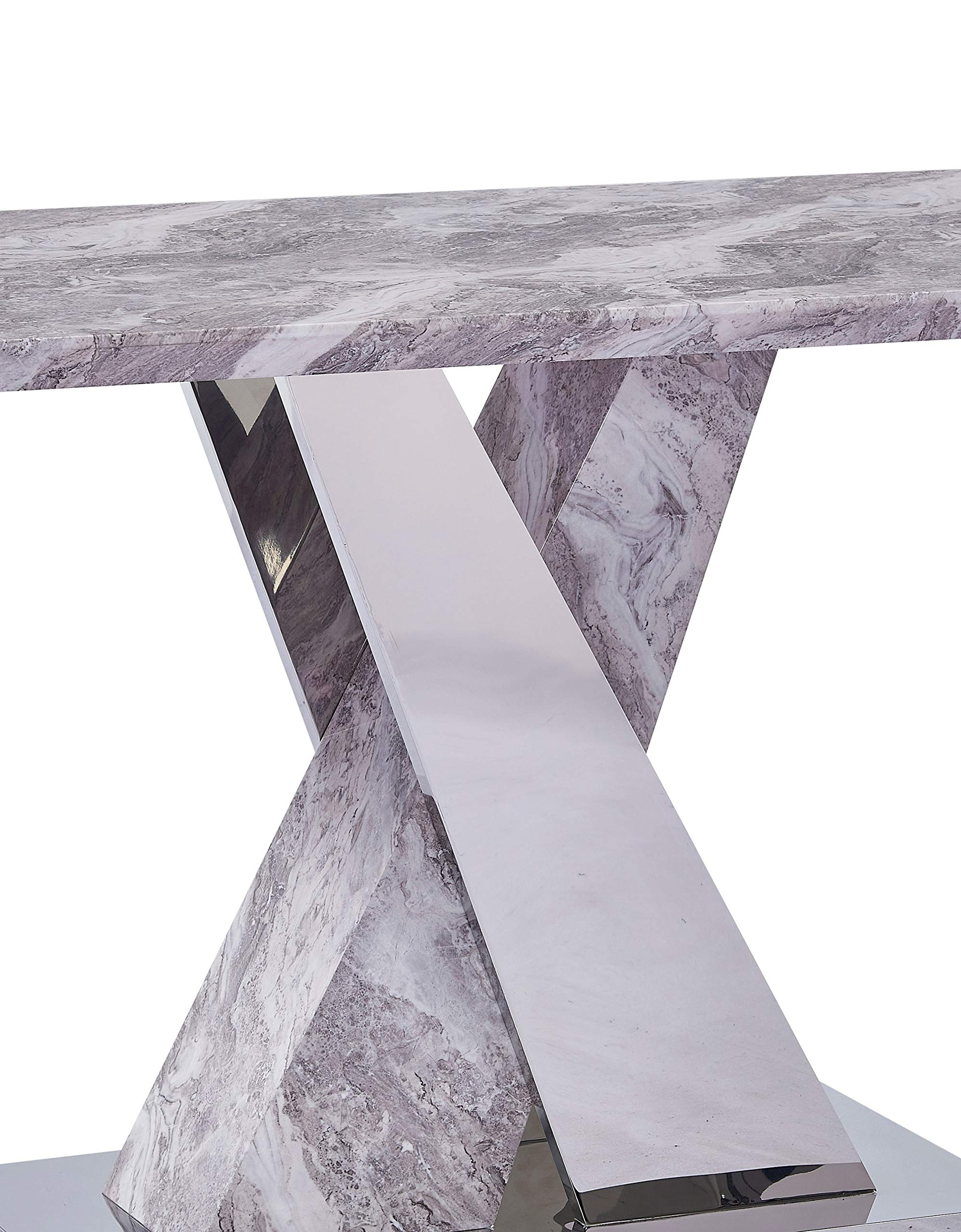 Best Quality Furniture CT199 Console Table, Silver
