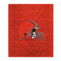 Pegasus Sports Nfl Echo Team Wordmark Plush Blanket- Cleveland Browns, Team Color, 60X70