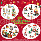 Christmas Advent Calendar 2024, 6 In 1 Building Blocks, 24 Days Countdown Calendar Toys For Kids, Christmas Building Toys Party