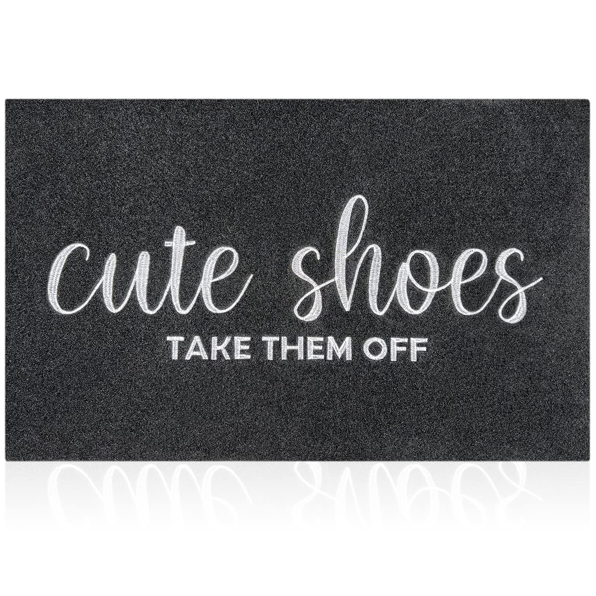 Indoor Door Mat Outdoor Welcome Large 24'X36' Black Mat For Outside Home Entry Cute Shoes Take Them Off Outdoor Entryway Rug E