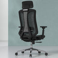 Logicfox Ergonomic mesh Office Chair, Computer Desk Chair with 3D Armrests, Adjustable Lumbar Cushion & 2D Headrest, Black High 
