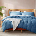 Nestl Blue Heaven Duvet Cover King Size - Soft Double Brushed King Duvet Cover Set, 3 Piece, With Button Closure, 1 Duvet Cover