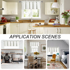 Dwcn Valance Curtains For Living Room, Kitchen Valance Solid Short Topper, Basement Curtains For Window Treatment, 1 Panel, 42 X