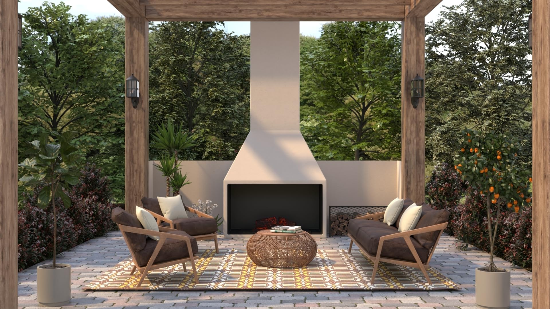 Mad Mats Geometric Outdoor Rug, Reversible Plastic Mat (4' X 6', Moroccan - Arts & Crafts)